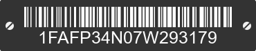 2007 FORD Focus 1FAFP34N07W293179 VIN decoded