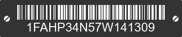 2007 FORD Focus 1FAHP34N57W141309 VIN decoded