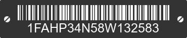 2008 FORD Focus 1FAHP34N58W132583 VIN decoded