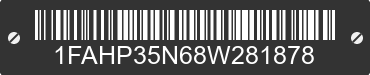 2008 FORD Focus 1FAHP35N68W281878 VIN decoded