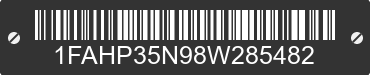 2008 FORD Focus 1FAHP35N98W285482 VIN decoded
