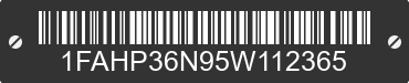 2005 FORD Focus 1FAHP36N95W112365 VIN decoded