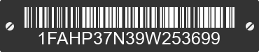 2009 FORD Focus 1FAHP37N39W253699 VIN decoded
