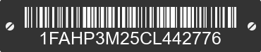 2012 FORD Focus 1FAHP3M25CL442776 VIN decoded