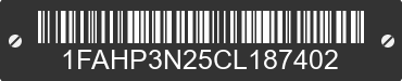 2012 FORD Focus 1FAHP3N25CL187402 VIN decoded