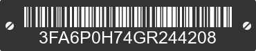 2016 FORD Fusion 3FA6P0H74GR244208 VIN decoded