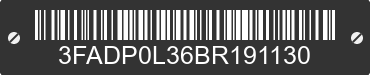 2011 FORD Fusion 3FADP0L36BR191130 VIN decoded