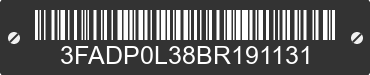 2011 FORD Fusion 3FADP0L38BR191131 VIN decoded