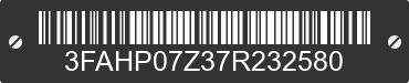 2007 FORD Fusion 3FAHP07Z37R232580 VIN decoded