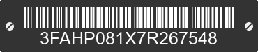 2007 FORD Fusion 3FAHP081X7R267548 VIN decoded