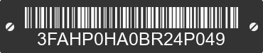 2011 FORD Fusion 3FAHP0HA0BR24P049 VIN decoded