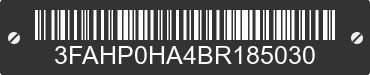 2011 FORD Fusion 3FAHP0HA4BR185030 VIN decoded