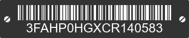 2012 FORD Fusion 3FAHP0HGXCR140583 VIN decoded