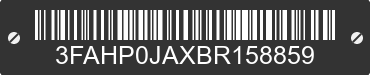 2011 FORD Fusion 3FAHP0JAXBR158859 VIN decoded