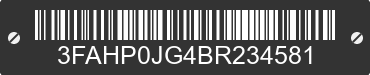 2011 FORD Fusion 3FAHP0JG4BR234581 VIN decoded