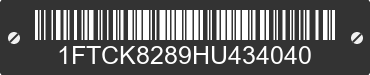 1987 FORD L8000 1FTCK8289HU434040 VIN decoded