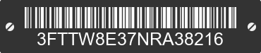 2022 FORD Maverick 3FTTW8E37NRA38216 VIN decoded