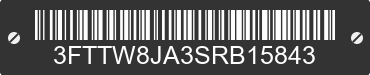 2025 FORD Maverick 3FTTW8JA3SRB15843 VIN decoded
