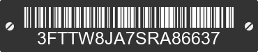 2025 FORD Maverick 3FTTW8JA7SRA86637 VIN decoded