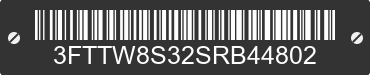 2025 FORD Maverick 3FTTW8S32SRB44802 VIN decoded