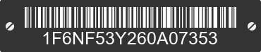 2006 FORD Motorhome Chassis 1F6NF53Y260A07353 VIN decoded
