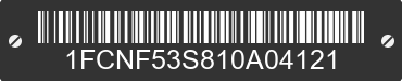 2001 FORD Motorhome Chassis 1FCNF53S810A04121 VIN decoded