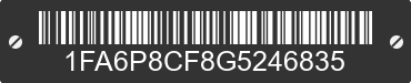 2016 FORD Mustang 1FA6P8CF8G5246835 VIN decoded