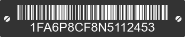 2022 FORD Mustang 1FA6P8CF8N5112453 VIN decoded