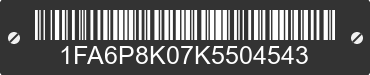 2019 FORD Mustang 1FA6P8K07K5504543 VIN decoded
