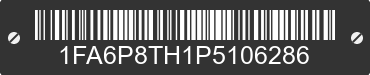 2023 FORD Mustang 1FA6P8TH1P5106286 VIN decoded