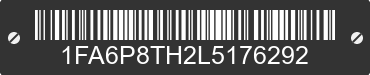 2020 FORD Mustang 1FA6P8TH2L5176292 VIN decoded