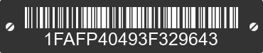2003 FORD Mustang 1FAFP40493F329643 VIN decoded