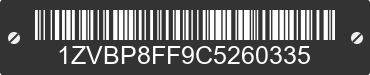 2012 FORD Mustang 1ZVBP8FF9C5260335 VIN decoded