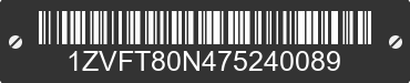 2007 FORD Mustang 1ZVFT80N475240089 VIN decoded