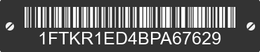 2011 FORD Ranger 1FTKR1ED4BPA67629 VIN decoded