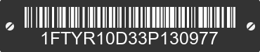 2003 FORD Ranger 1FTYR10D33P130977 VIN decoded