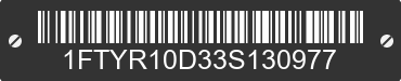 2003 FORD Ranger 1FTYR10D33S130977 VIN decoded