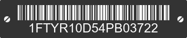 2004 FORD Ranger 1FTYR10D54PB03722 VIN decoded