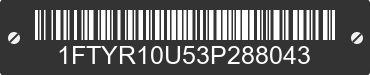 2003 FORD Ranger 1FTYR10U53P288043 VIN decoded