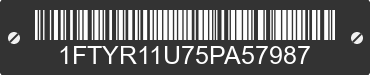2005 FORD Ranger 1FTYR11U75PA57987 VIN decoded
