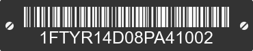 2008 FORD Ranger 1FTYR14D08PA41002 VIN decoded