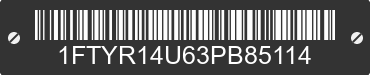 2003 FORD Ranger 1FTYR14U63PB85114 VIN decoded