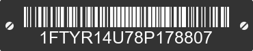 2008 FORD Ranger 1FTYR14U78P178807 VIN decoded