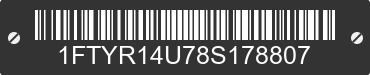 2008 FORD Ranger 1FTYR14U78S178807 VIN decoded