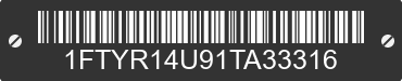 2001 FORD Ranger 1FTYR14U91TA33316 VIN decoded