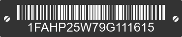 2009 FORD Taurus 1FAHP25W79G111615 VIN decoded