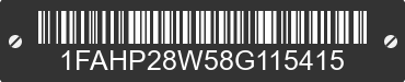 2008 FORD Taurus 1FAHP28W58G115415 VIN decoded