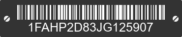 2018 FORD Taurus 1FAHP2D83JG125907 VIN decoded
