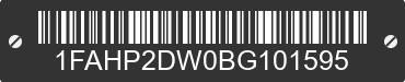 2011 FORD Taurus 1FAHP2DW0BG101595 VIN decoded