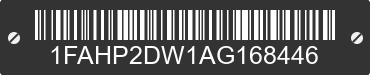 2010 FORD Taurus 1FAHP2DW1AG168446 VIN decoded